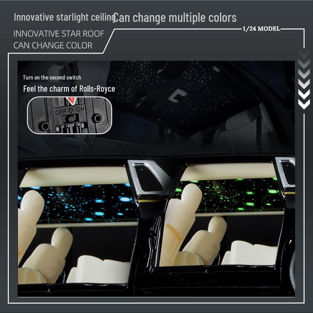 Zhi 1:24 Phantom Starry Sky Alloy Toy Car with Sound & Light, Pull Back Action, and 6 Openable Parts