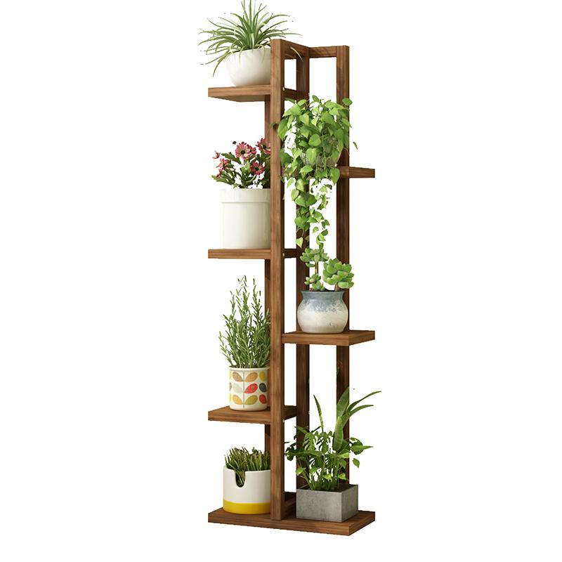 Pine Multi-Tier Plant Stand  Sturdy Freestanding Balcony Organizer  European Flower Rack for Greenery and Home Decor
