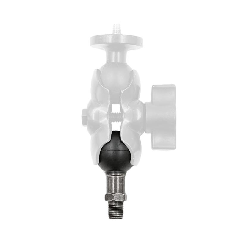 25mm Ball Head Adapter with M8 or M10 Thread Post Motorcycle Handlebar Mount Rearview Mirror Ball Clamp Metal Bracket