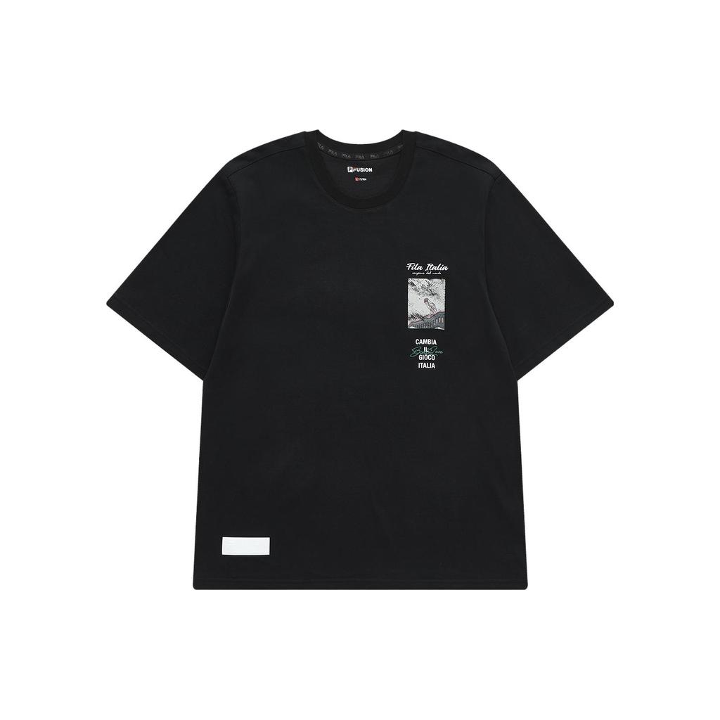 New FILA T Shirts Men's Pitch Black T11M326109F-BK