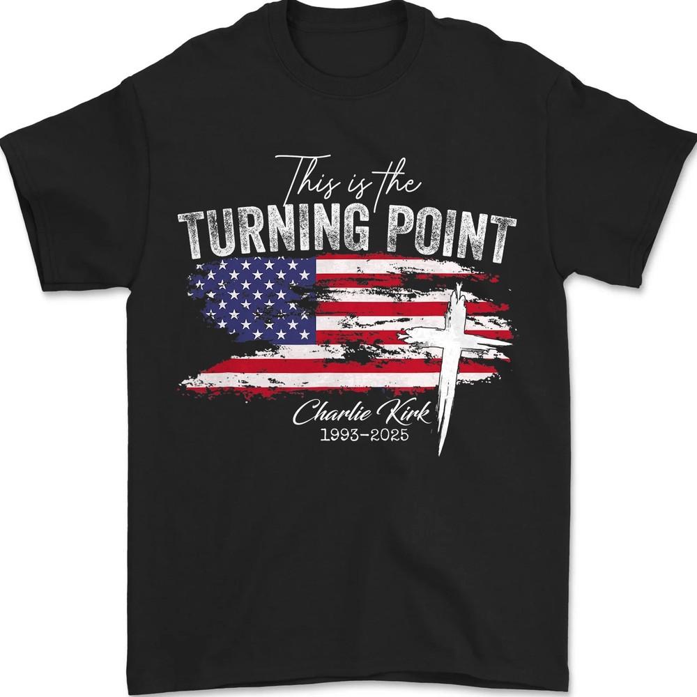 

Charlie Kirk Shirt, This is The Turning Point Motivational Unisex T-Shirt M