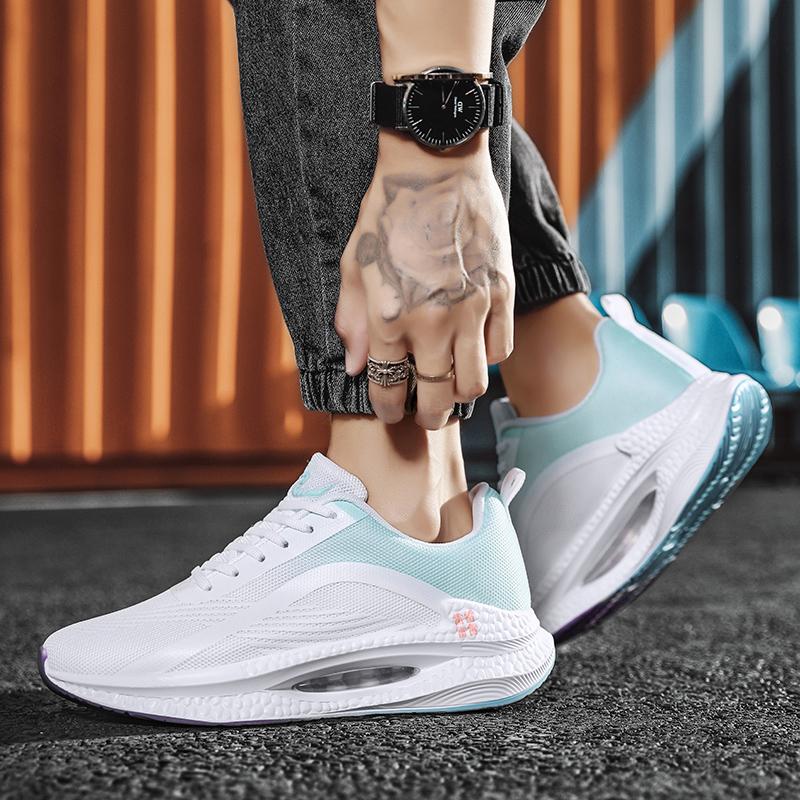 Couple Sports Shoes,Lightweight,Breathable, Shock-absorbing, Fly-Weave Mesh Shoes, Air-Padded Popcorn Youth Sports Running Shoes