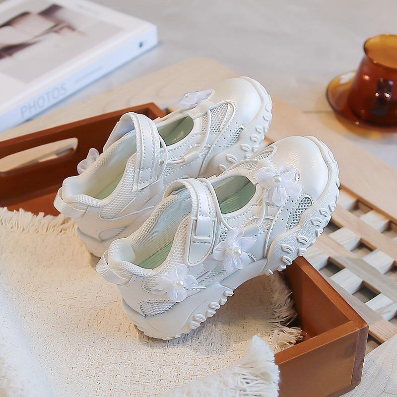 2026 Stylish Silver Girls German-Style Summer Sports Sandals - Breathable Princess Shoes 32