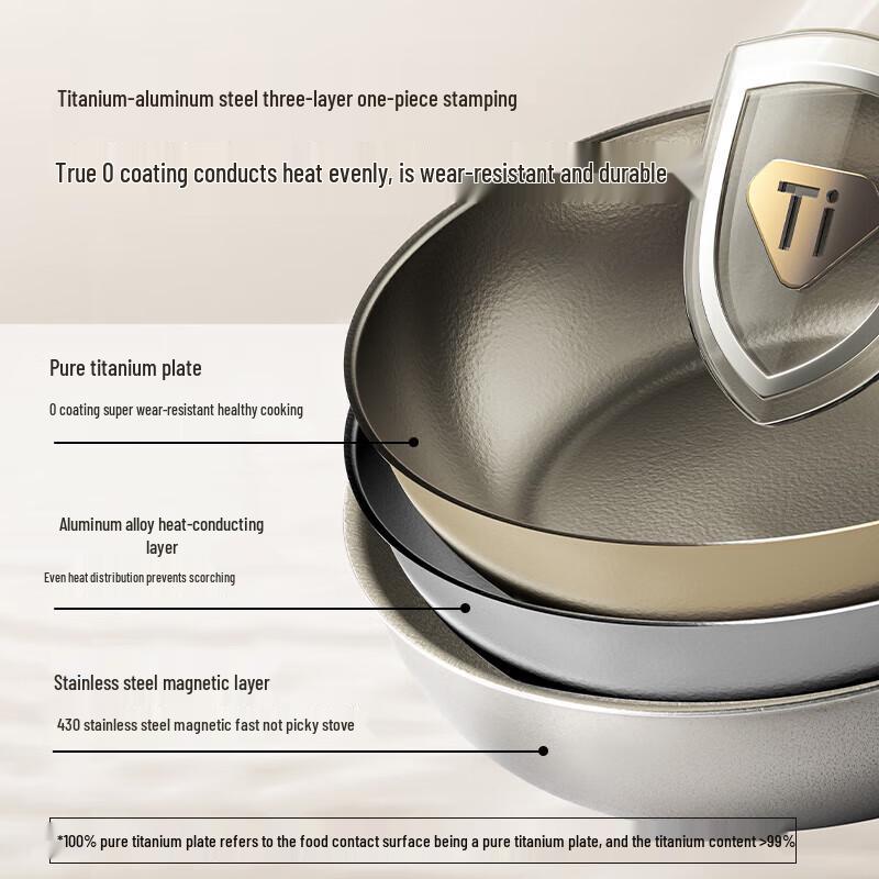 Chui Da Huang Pure Titanium Non-stick Frying Pan 28cm