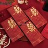 Wedding Red Envelopes: Creative Double Happiness Design for Bride's Door Ceremony, Available In Large and Small Sizes