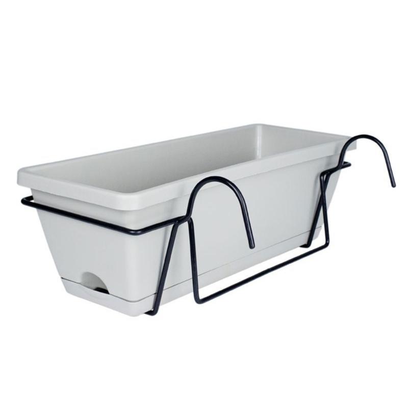 Durable Plastic Planter In Medium Size Durable Planter Flower Pots With Integrated Tray and Rack For Water Management