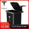 Autosticker Autostoel Achterkant Hangende Vuilnisbak Opbergruimte Auto Embleem Stoelrug Opbergdoos Voor Tesla Model 3 Y S X 2023 2024 202