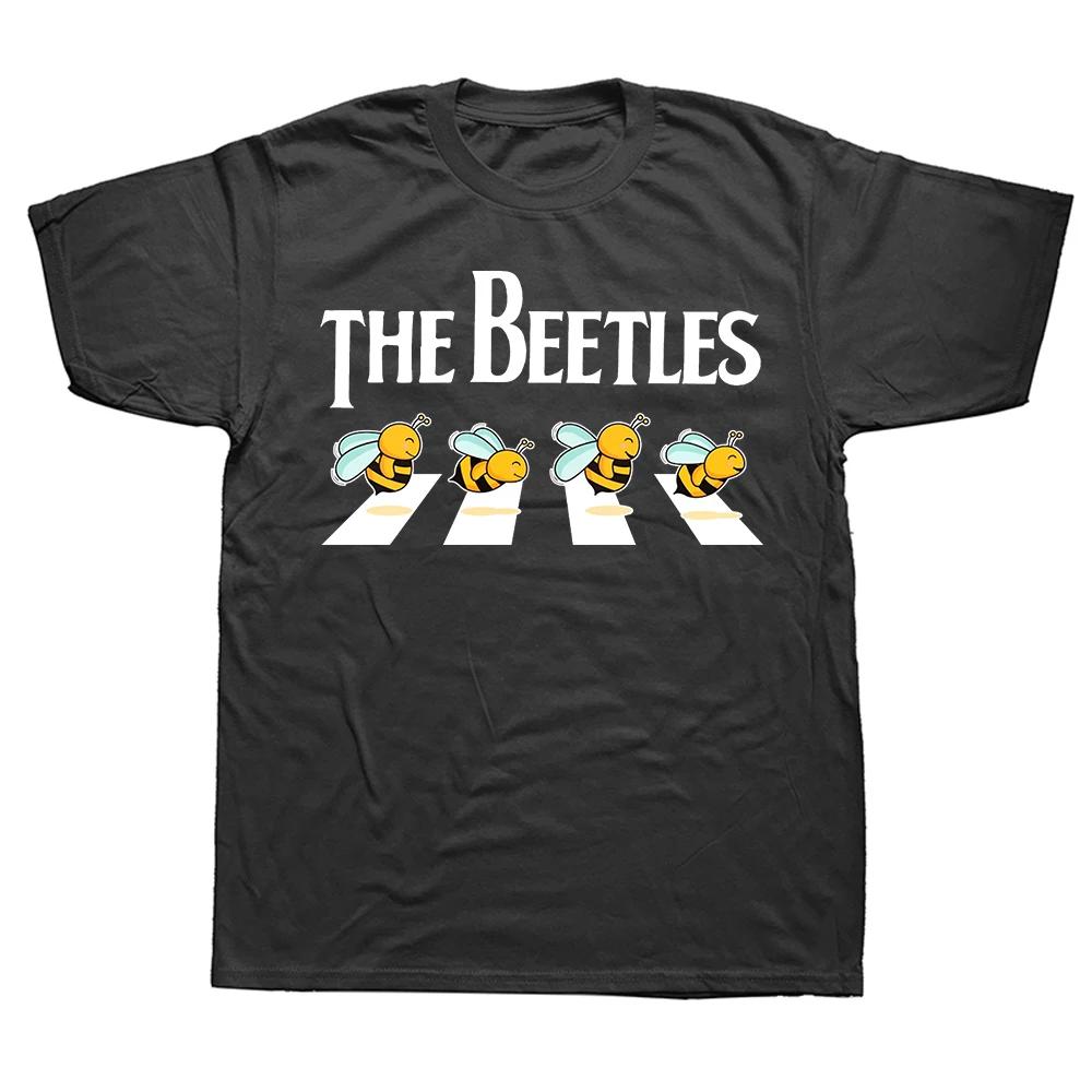 Funny Bee The Beetles T Shirt Beekeeping Beekeeper Graphic Cotton Streetwear Short Sleeve Gifts Bee Lover T-shirt Men