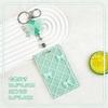 Ins Sliding Cover Card Holder Student Campus Card Holder Lanyard Anti Loss ID Holder Cards Case Bus Card Sleeve with Bow Pandent