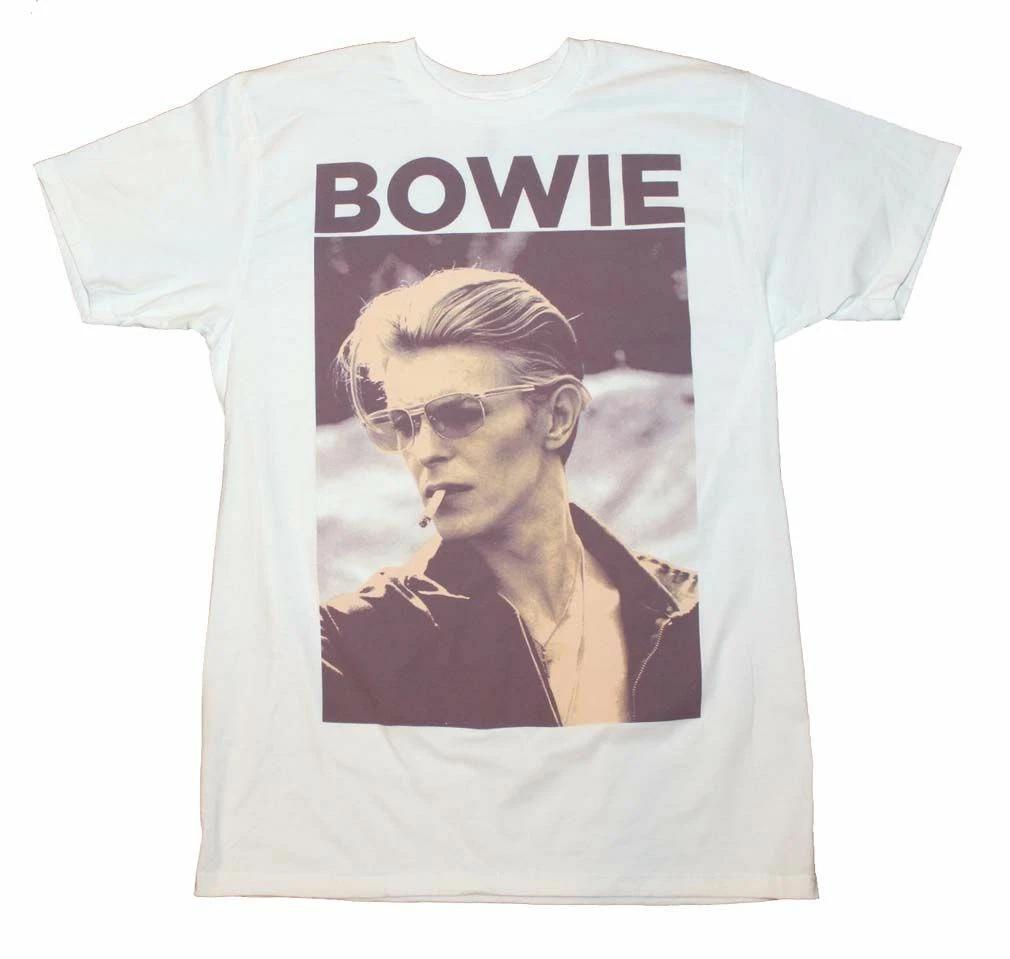 David Bowie Band Music Song Smoking White T-Shirt 2XL