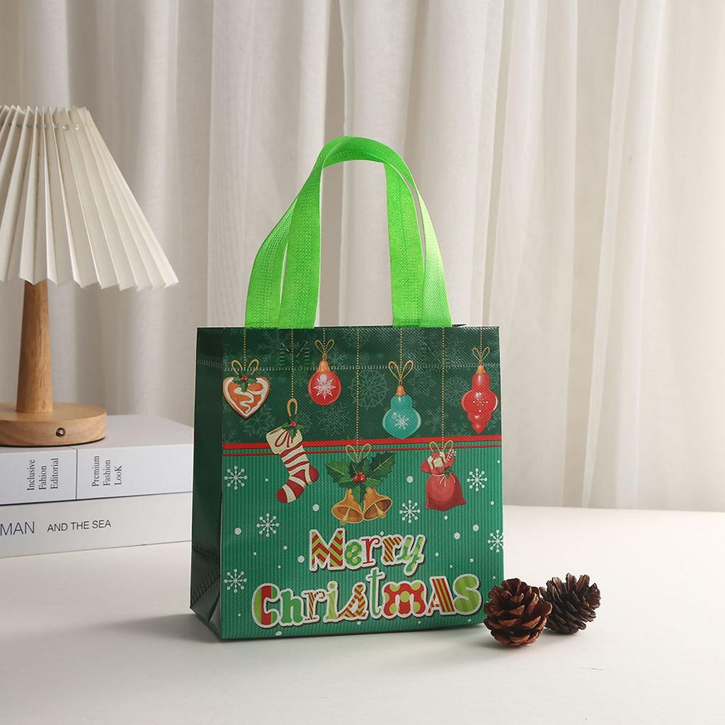 Jultema Icke-vävda Presentpåsar Fest Handhållna Shopping Present