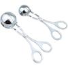 2 PCS None-Stick Meat Ballers, Stainless Steel Meat Baller Tongs, Cake Pop Meatball Maker Ice Tongs, Cookie Dough Scoop for Kitchen. (1.38" and