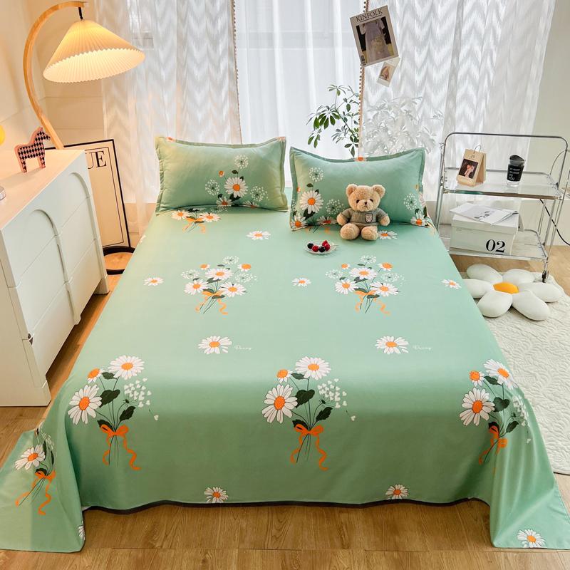 Niedliches Milchkuh Spannbettlaken Einzelbett King Cartoon Bauernhoftier Bettlaken Set für Mädchen Teenagerzimmer Dekor Kawaii Bettbezug mit 2 Kissenbezügen
