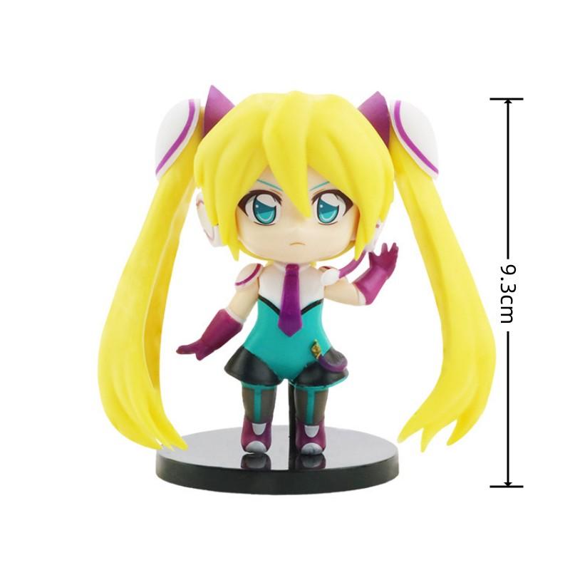 9-10cm 20style Q-version Hatsune Miku Rin Ren Kaito Anime Action Figure 3D PVC Model Cosplay Accessories Cute Lovely Gift