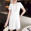 ZANZEA Women Casual Round Neck Solid Color Summer Short Sleeve Dress