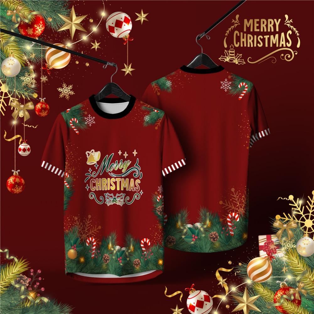 Carbon neutral Christmas T-shirt for children, loose and environmentally friendly snowflake top