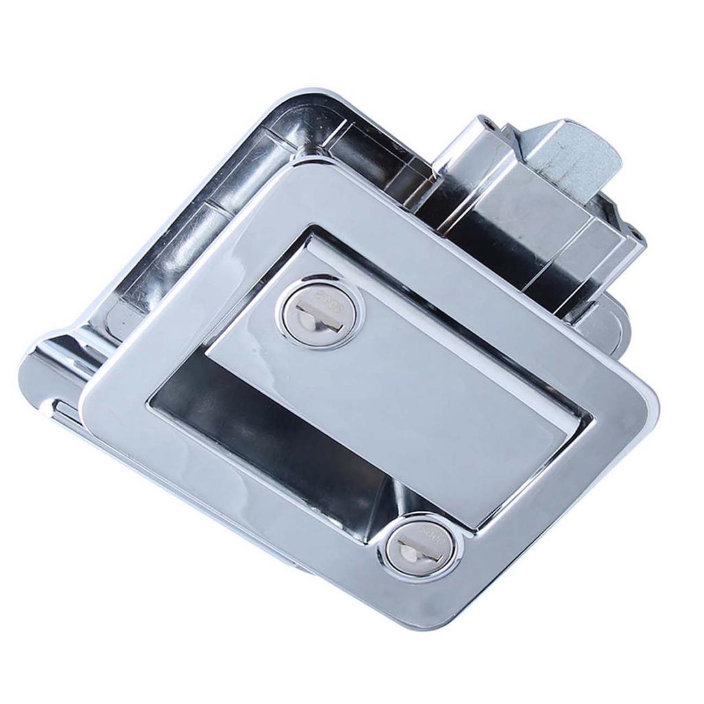 New RV Door Lock Zinc Alloy Entry Door Latch Lock Replacement Kit with 4 Keys for Travel Trailer Campers RV Truck Cargo Hauler