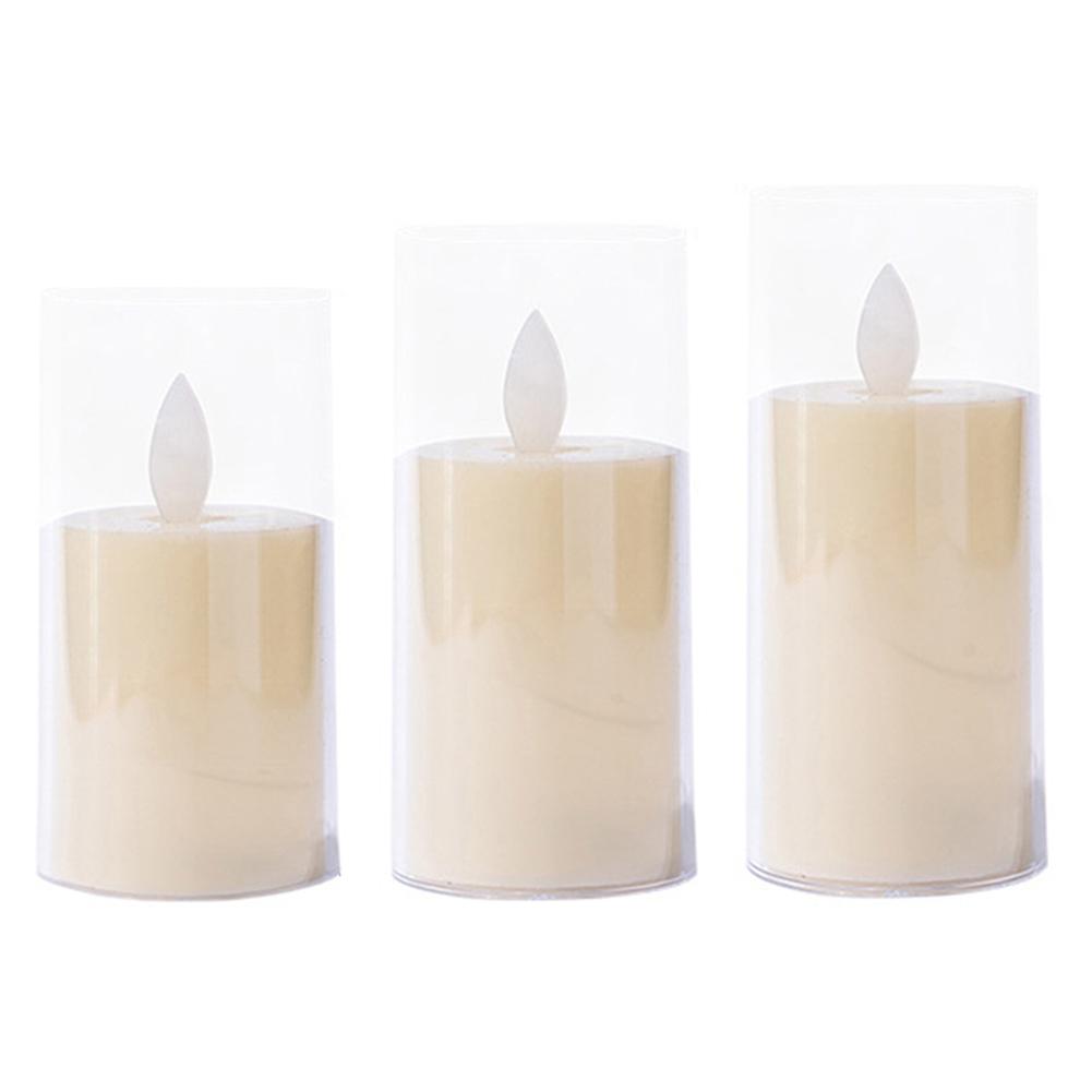 Romantic Candle Light Flameless Candle Atmosphere Lamp Battery Operated Decorative Candle Lamp for Christmas Party Decor