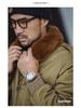 Maden Workwear B10 Retro Bomber Jacket - Men's Winter Cotton Coat with Fur Lapel Collar