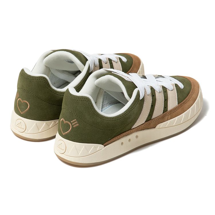 Human Made X Adidas Adimatic Dust Green Cream White Unisex Sneakers Brown-Desert HP9914