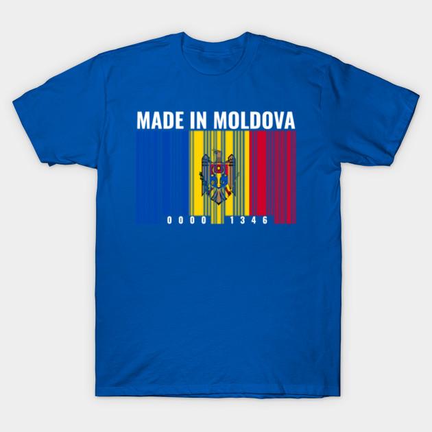 Women's Fashion Round Neck Short-sleeved Moldova Heritage Moldovan Roots Barcode Print T-shirt Summer Casual Slim T-shirt