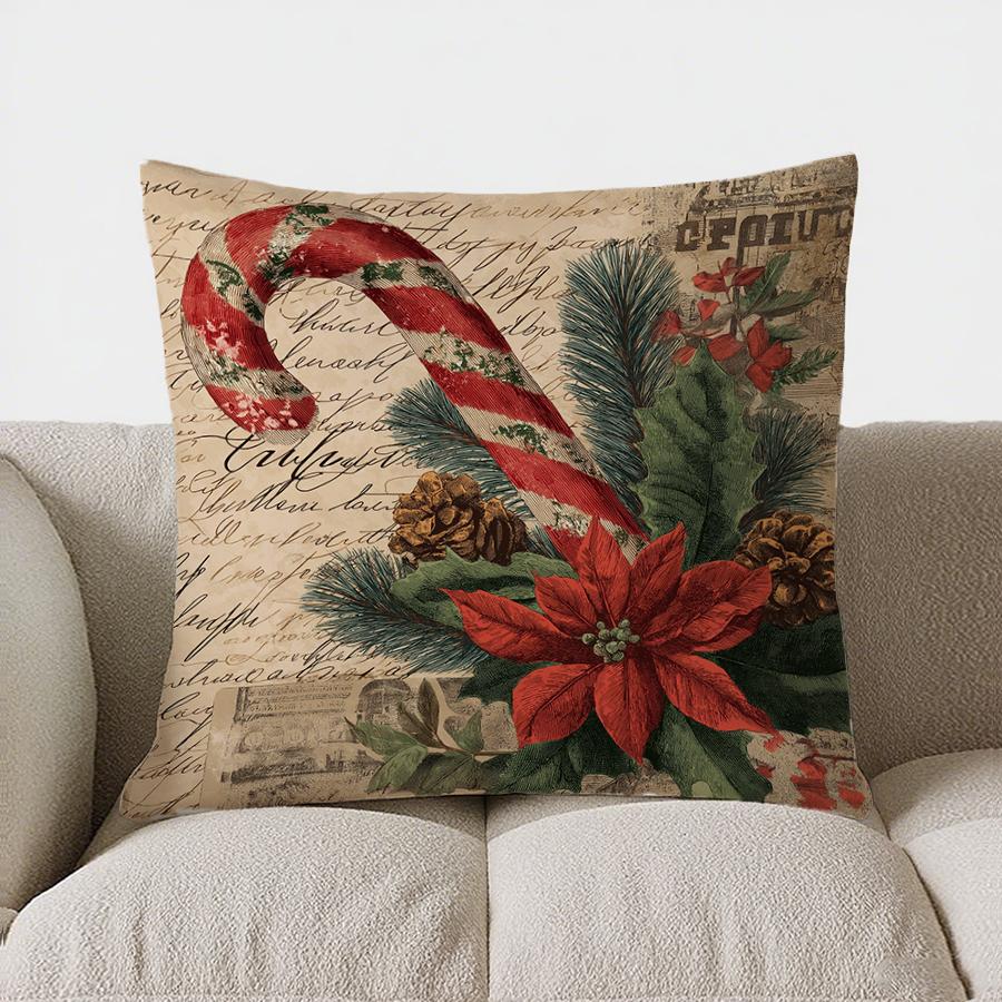 

Home Decor Christmas Cookies And Jars Pattern Pillow Pattern Cushion Cover Suitable For Sofa Bedroom Car Pillow Cover 16x16Inch