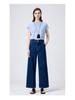 MBB Women's High-Waisted Wide-Leg Jeans with U-Shaped Back Pocket - Non-Elastic Slimming Fit, Spring 2025 Collection