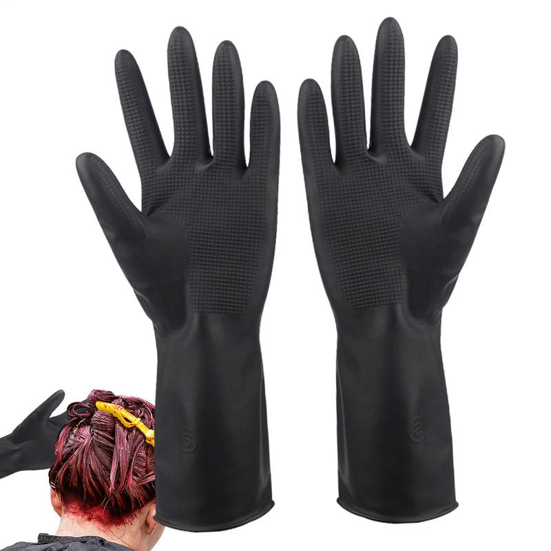 2 Stück Salonhandschuhe Untersuchungs-Latexhandschuhe Rutschfest Puderfrei Atmungsaktiv Multifunktionale Handschuhe Für Haarfarbe Für Haarfärbung Lebensmittel