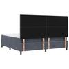 LED Boxspring Bed with Headboard Dark Grey 200 X 200 Cm Velvet