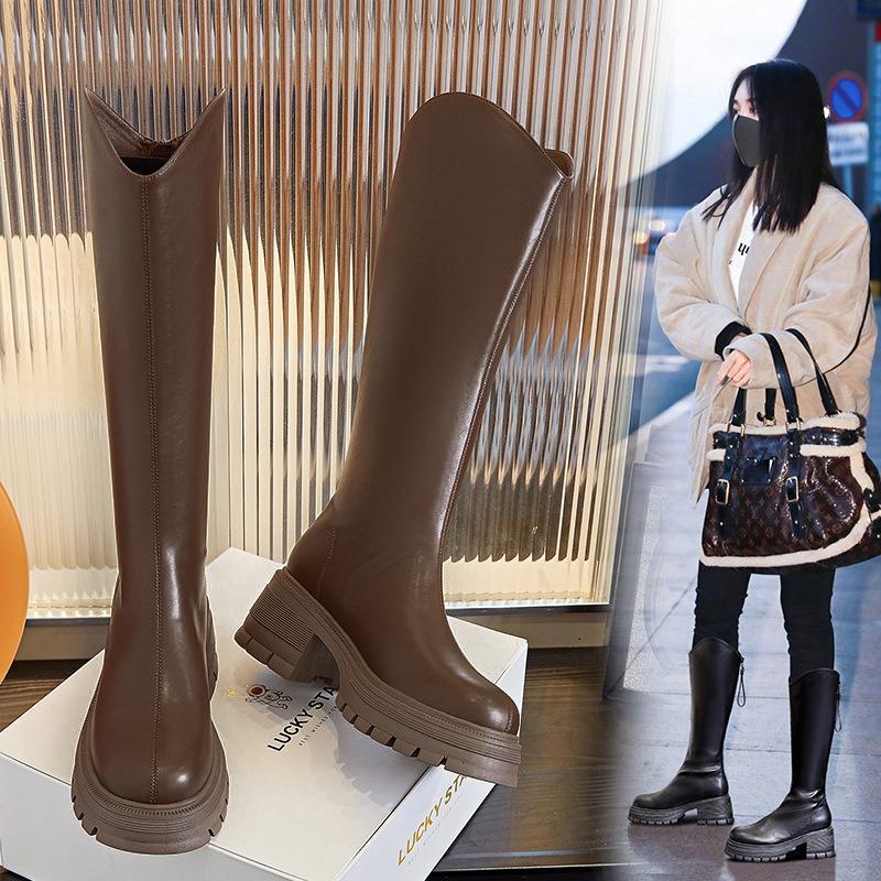 Autumn knight boots new long fashion boots platform versatile fashion women's boots casual boots women