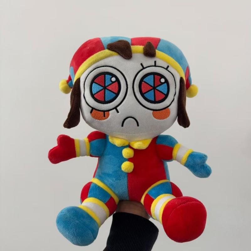 Genuine The Amazing Digital Pomni Plush Toy Soft Stuffed Clown Collectible Merchandise For Animation Fans Home Decor