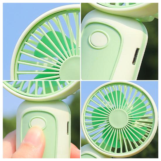 Handheld Desktop Fan with Lanyard Dual-Use Portable Cooling Fan for Students Commuting Traveling Type-C Fast Charging Low Noise Summer Gadget