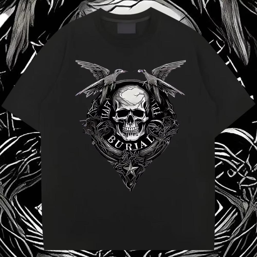 Hot Sale 2024 New Europe Sleeved Top Loose Oversize Round Neck Printed Slight Stretch Shirt Hip Hop Customization Funny Tops