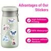 53PCS Watercolor Animal Stickers Cute Cartoon Colorful Animal Stickers Aesthetic Waterproof Vinyl Decals for Water Bottle