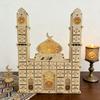 Wood Eid Advent Calendar with LED Light and 30 Drawer Countdown Calendar for Ramadans Table and Home Party Decorations