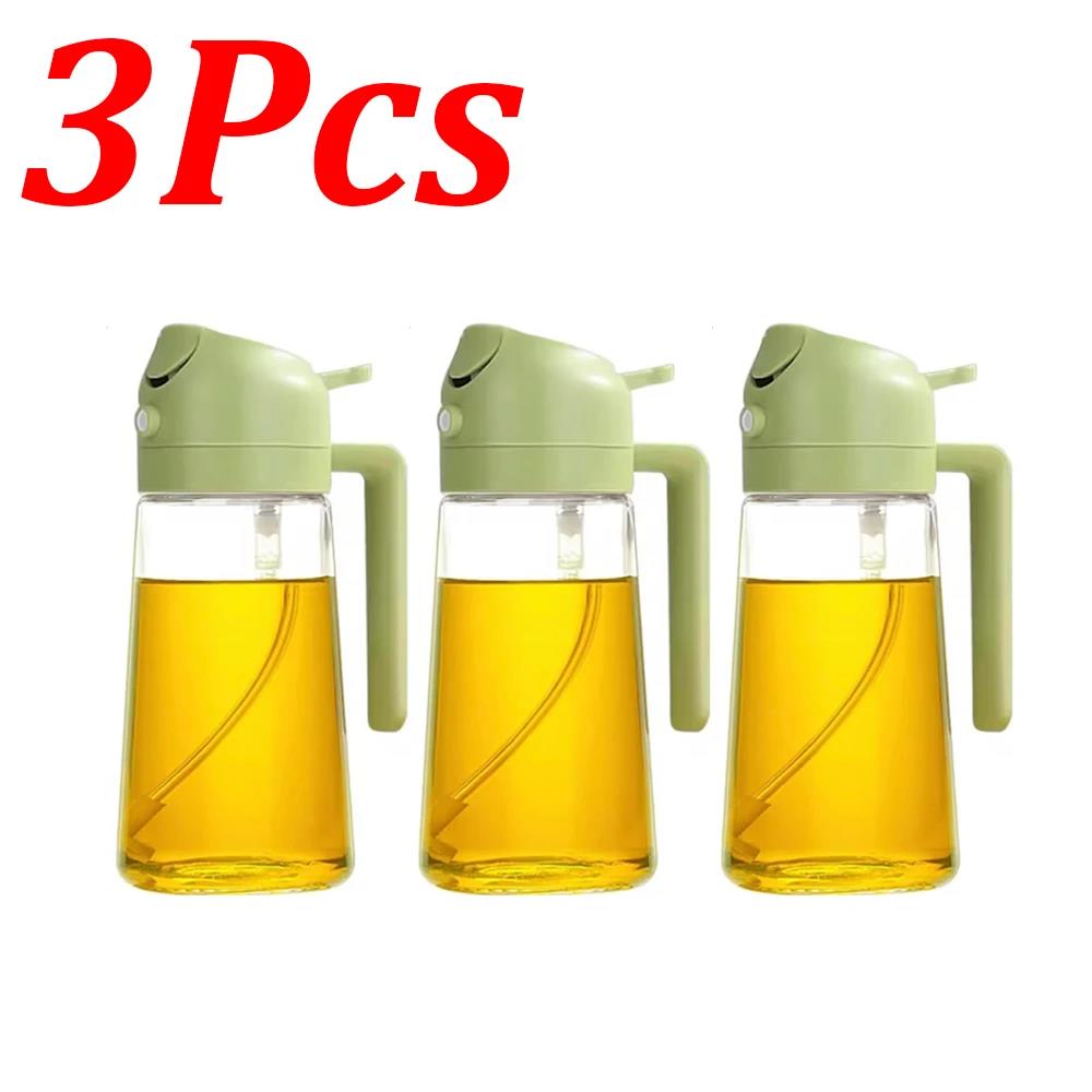 1-4Pcs 2in1 500ml Plastic Spray Oil Sprayer Cooking Oil Sprayer BBQ Picnic Kitchen Tools BBQ Cooking Oil Dispenser 4