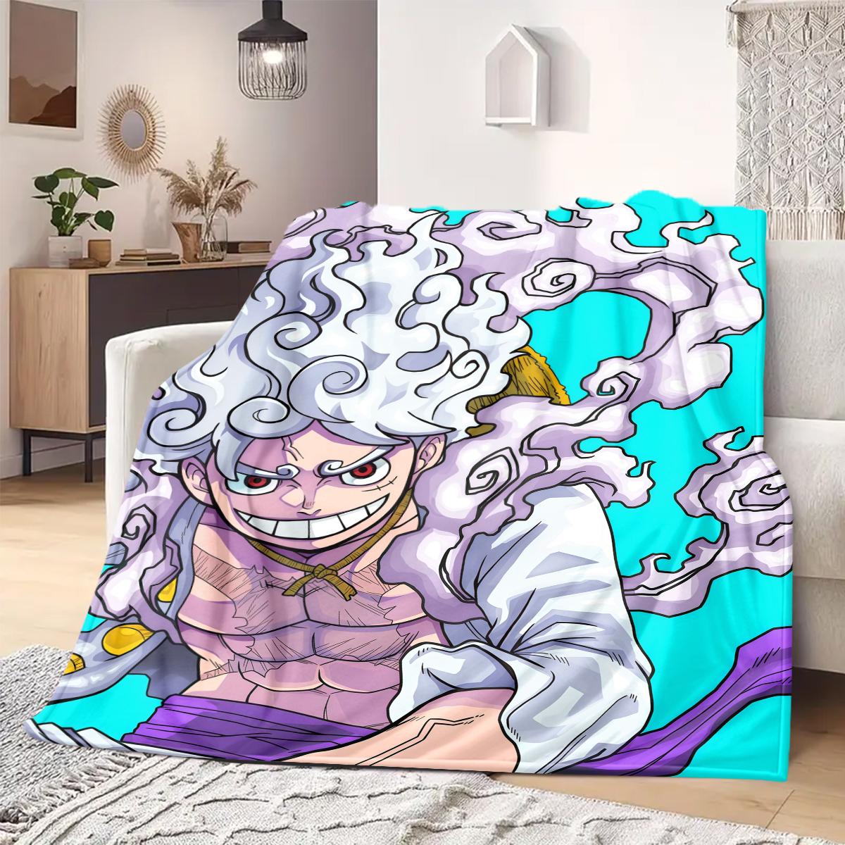 

Luffy D Cartoon Print Blanket Warm Comfortable Flannel Blanket Suitable for Bedrooms,Sofas, Beds,Chairs,Travel -QIAO54 75x90cm