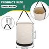 Oversized Tool Storage Bag Reinforced Bottom Canvas Utility Bucket with Shoulder Strap Workshop Use