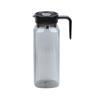 1.1L Large Capacity Ribbed Pitcher With Lid And Handle Transparent Water Jug Drink Storage Pot For Home And Office Use