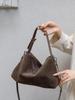 Women's 2025 Korean Fashion Large Capacity Genuine Leather Frosted Cowhide Crossbody Shoulder Bag