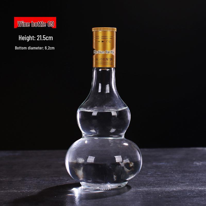 500ml Clear High-White Glass Wine Bottle, Decorative Empty Baijiu Bottle