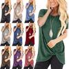 Stylish Women's Tunic Tops Short Sleeve Summer Loose Blouse Plus Size Shirt T-shirt