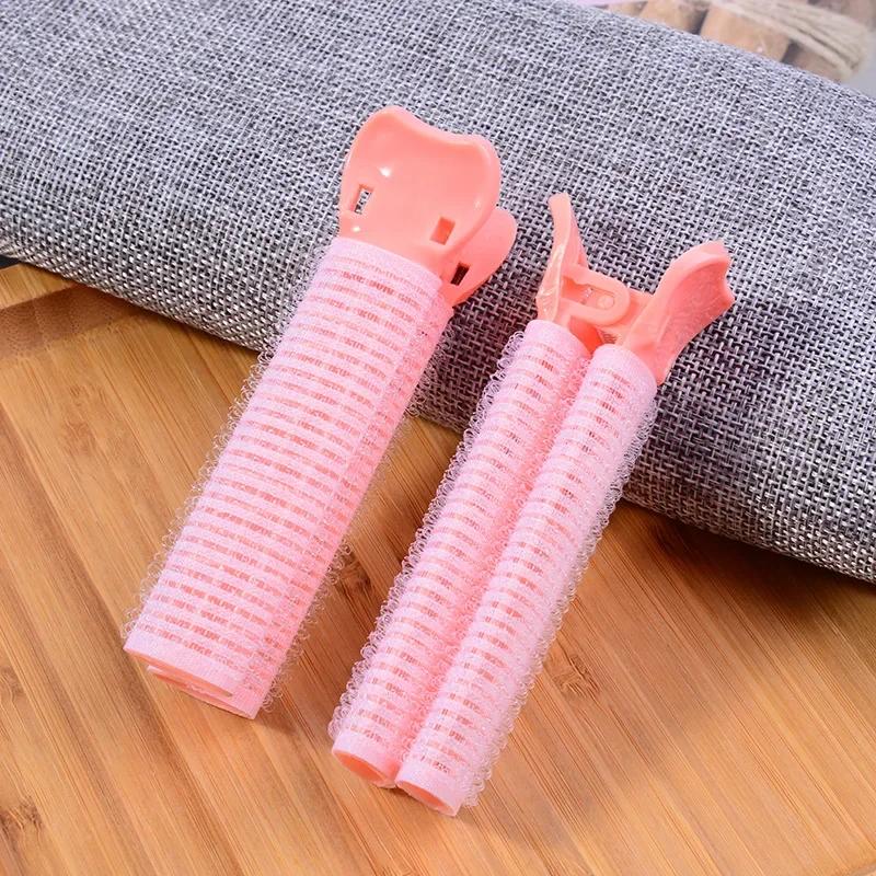 2pcs No Trace Head Hair Roots Fluffy Clip Lazy Air Bangs Self-adhesive Fluffy Hair Clip Curling Device Forehead Curler Hair