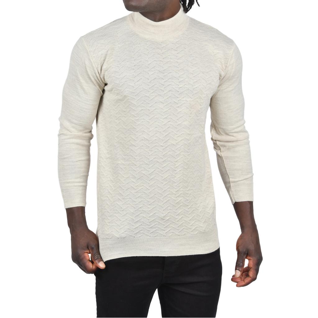 DeepSEA Rollkragenpullover mit halbem Rollkragen und Zickzackmuster, schmaler Schnitt, Rollkragenpullover 2505496