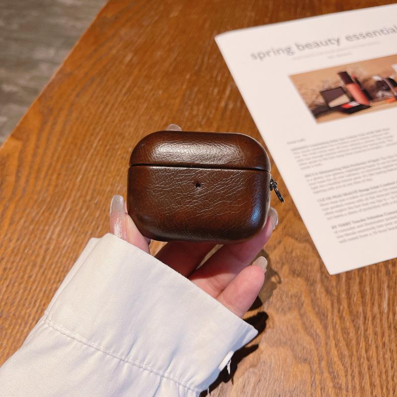 Imitation Leather Solid Color for Apple AirPods 1 Earphone Case AirPods Earphone Case Pro1 Anti-drop