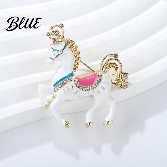 Zinc Alloy Brooch Enamel Pin Carousel Horse with Corrosion Resistant