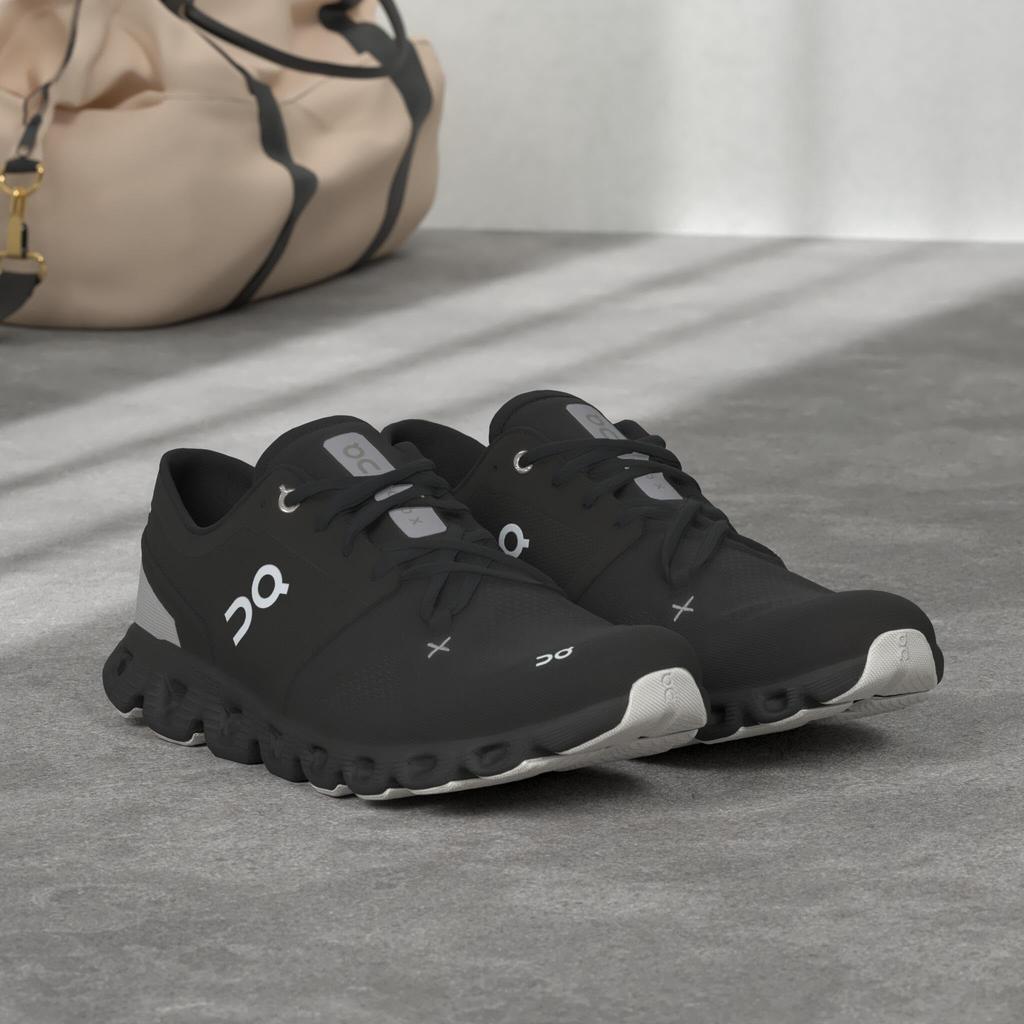 On Cloud X 3 Running Size cm Shoes, Men's, Black, 28.0