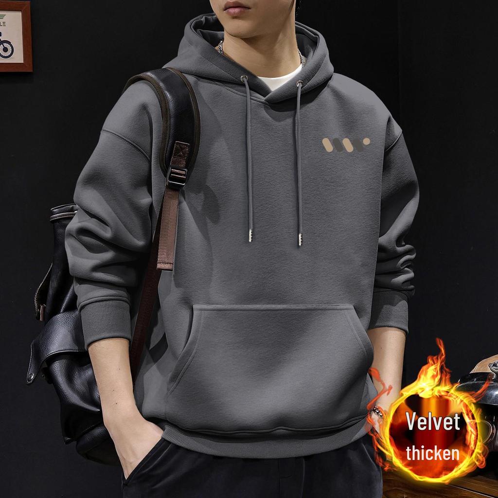 Men's Trendy Retro Hoodie - Loose Fit, Casual Spring/Autumn Outerwear