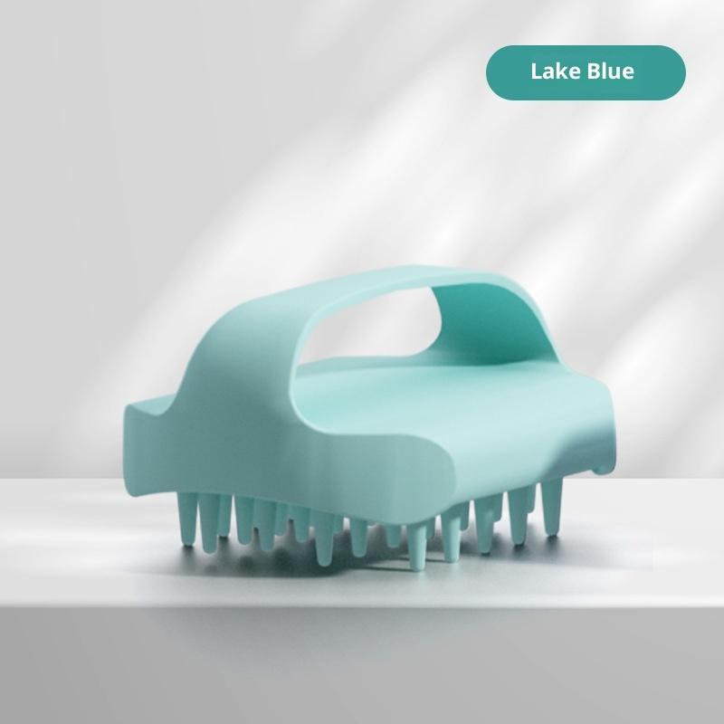 

Shampoo Brush Head Scalp Massage Comb With Handle Hair Washing Comb Body Massage Brush Bath Shower Brush Salon Hairdressing Tool синий