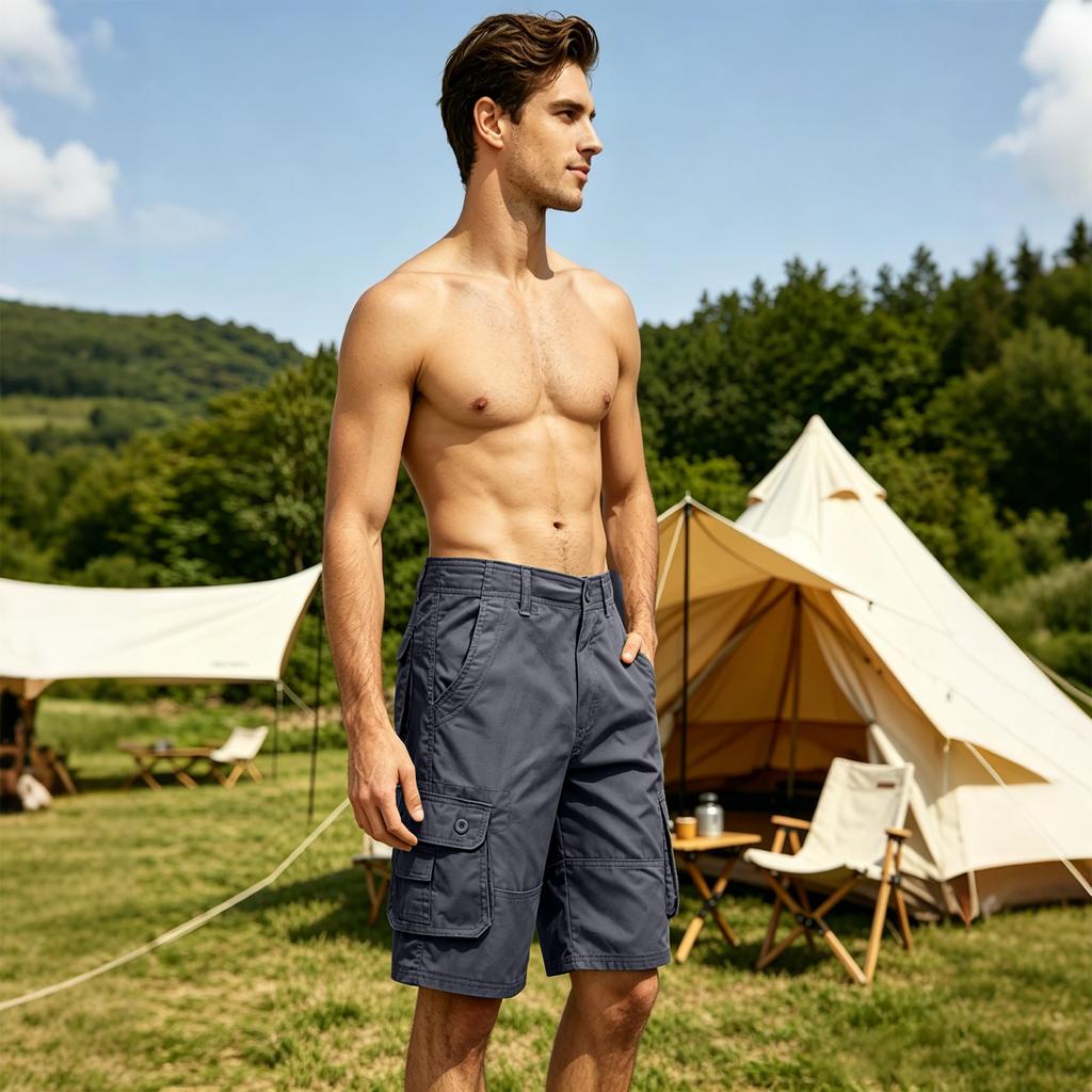 Men’s Loose Fit Cargo Shorts with Multiple Pockets Summer Straight Leg Lightweight Casual Work Shorts for Outdoor Activities